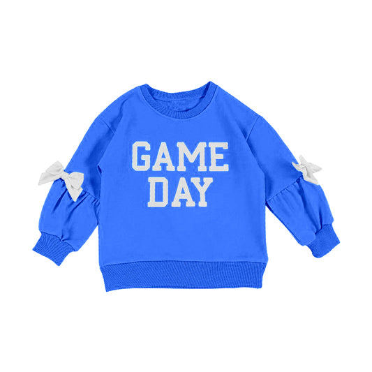 Game day boy long sleeve navy top  preorder