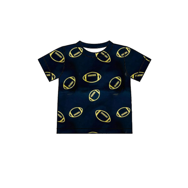 Football team style boy short sleeve  top preorder