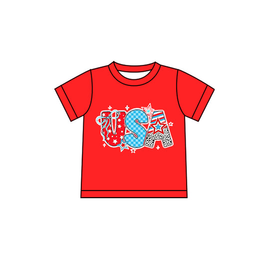 American July 4th boys short sleeve summer top preorder