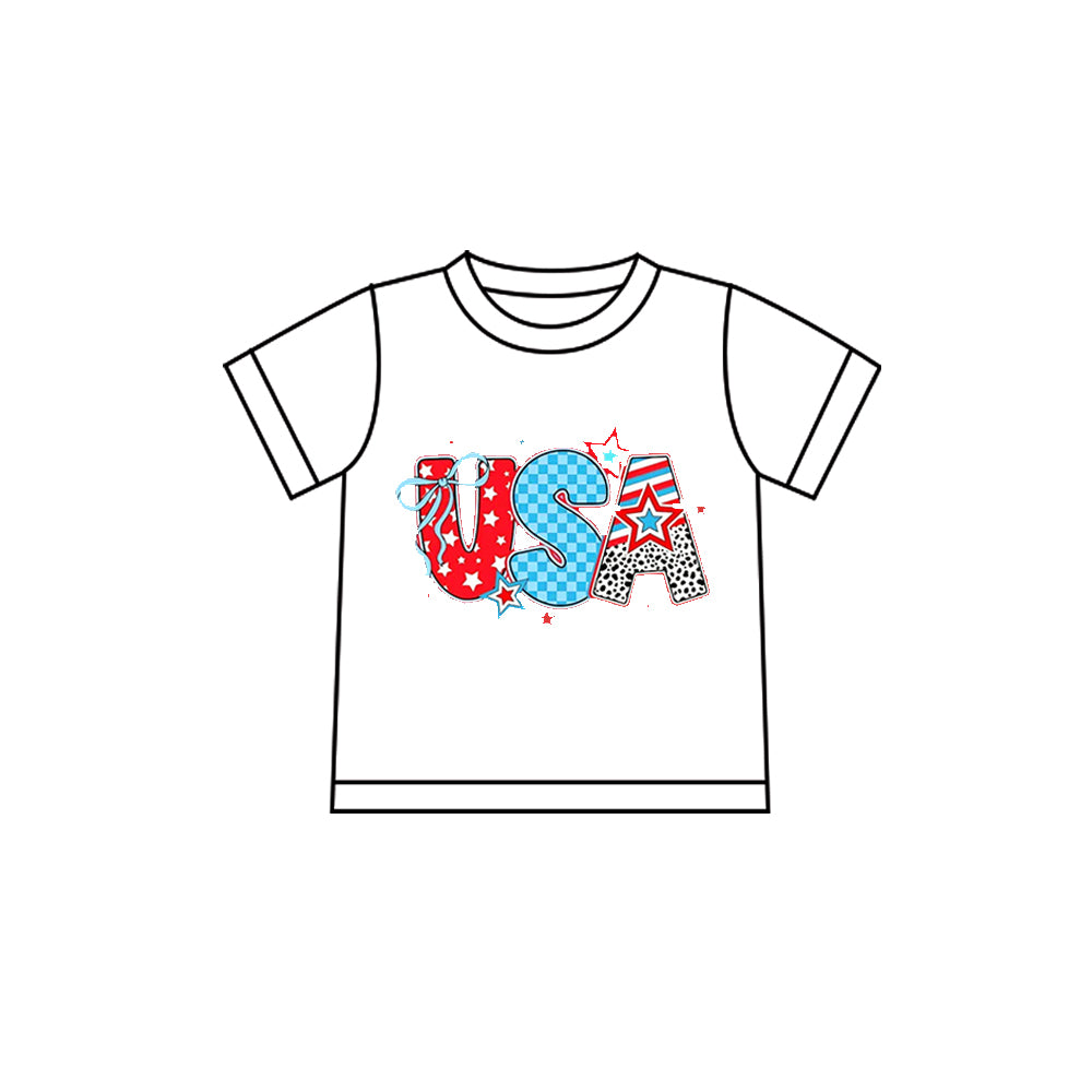 American July 4th boys short sleeve summer top preorder