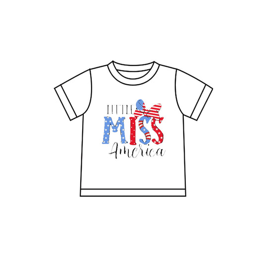 Little Miss American July 4th boys short sleeve summer top preorder
