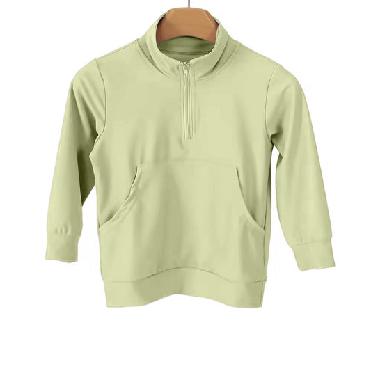 Lime green color girls yoga pullover top preorder
