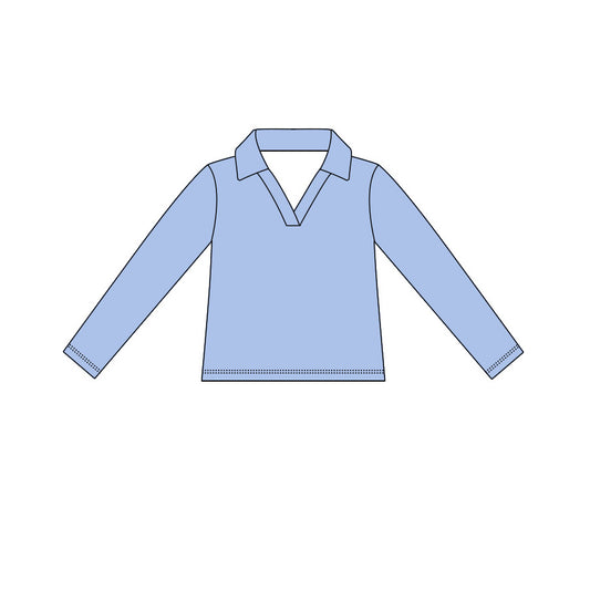Blue color girls yoga pullover top preorder