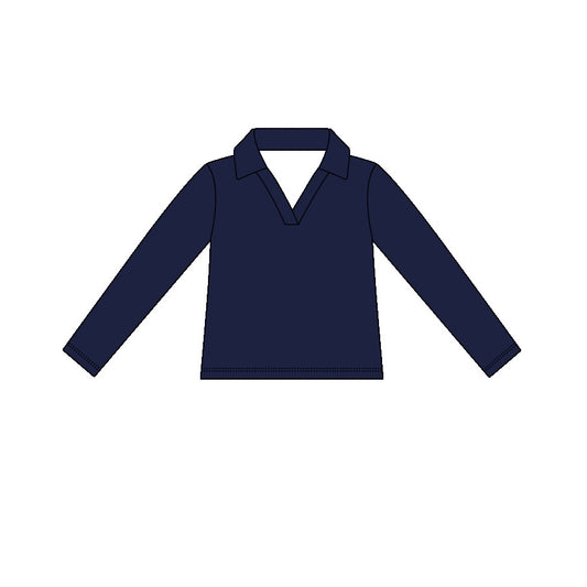 Navy color girls yoga pullover top preorder