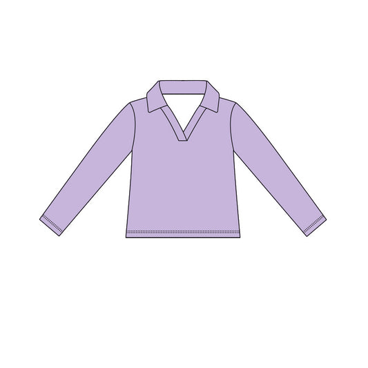Lavender color girls yoga pullover top preorder