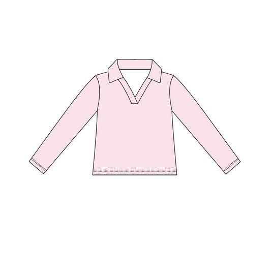 Pink color girls yoga pullover top preorder