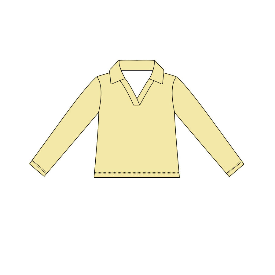 Orange color girls yoga pullover top preorder