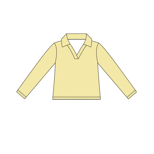 Orange color girls yoga pullover top preorder