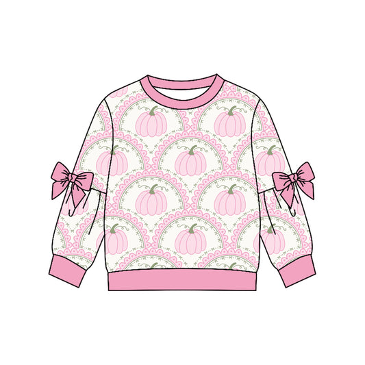 Fall pumpkin kids girl long sleeve top preorder