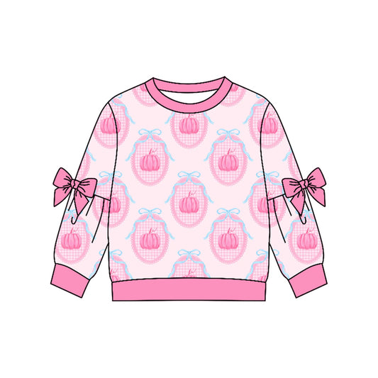 Fall pumpkin kids girl long sleeve top preorder