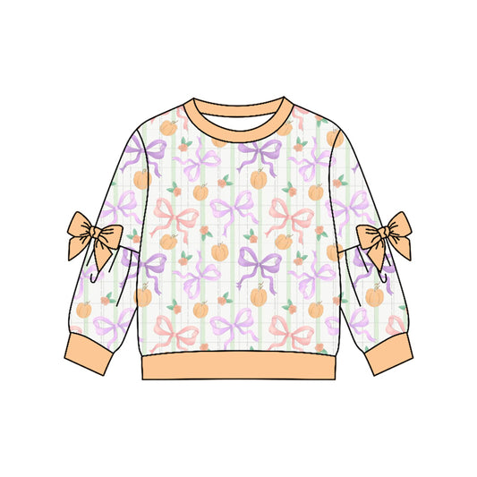 Fall pumpkin kids girl long sleeve top preorder