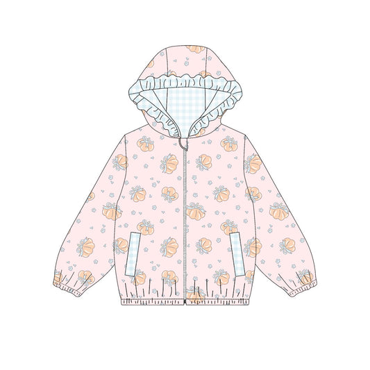 Fall pumpkin kids girl long sleeve hoodie top preorder