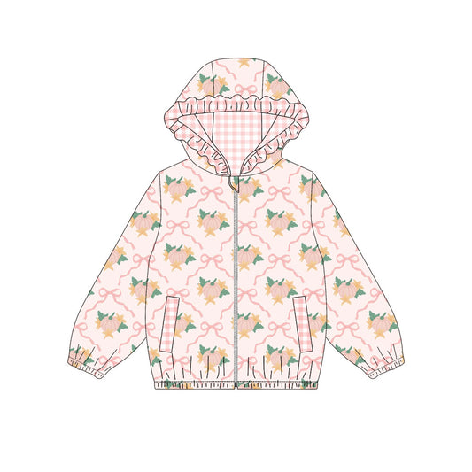 Fall pumpkin kids girl long sleeve hoodie top preorder