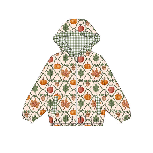 Fall pumpkin kids girl long sleeve hoodie top preorder