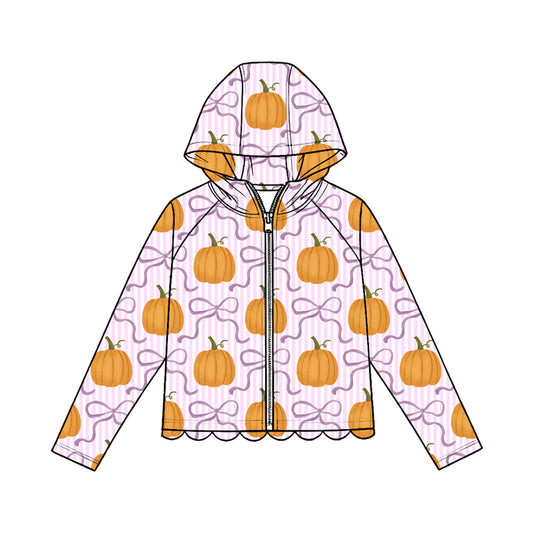 Fall pumpkin kids girl long sleeve hoodie top preorder
