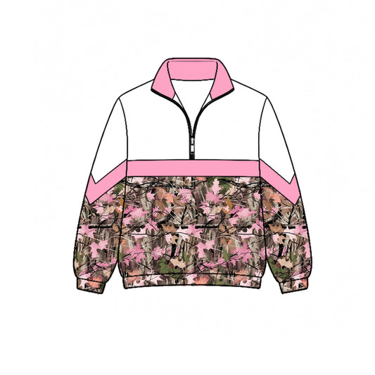 Fall season deer camo kids boy long sleeve pullover top preorder
