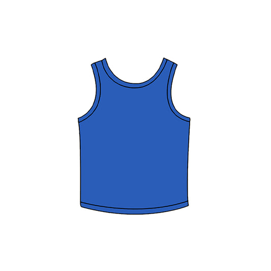Dark blue color kids girls sleeveless yoga top preorder