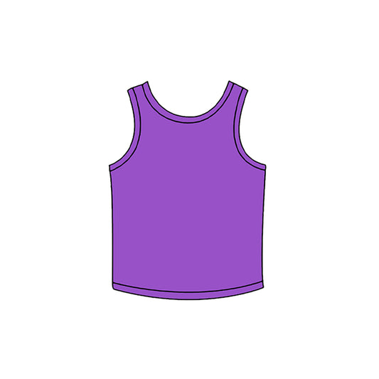 Purple color kids girls sleeveless yoga top preorder