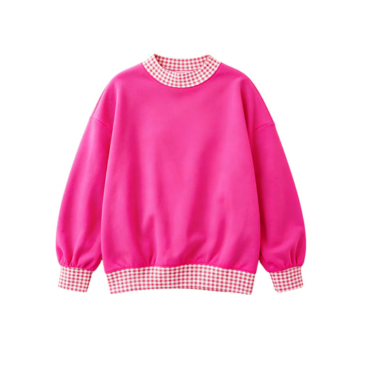 Adult women hot pink long sleeve spring fall top preorder