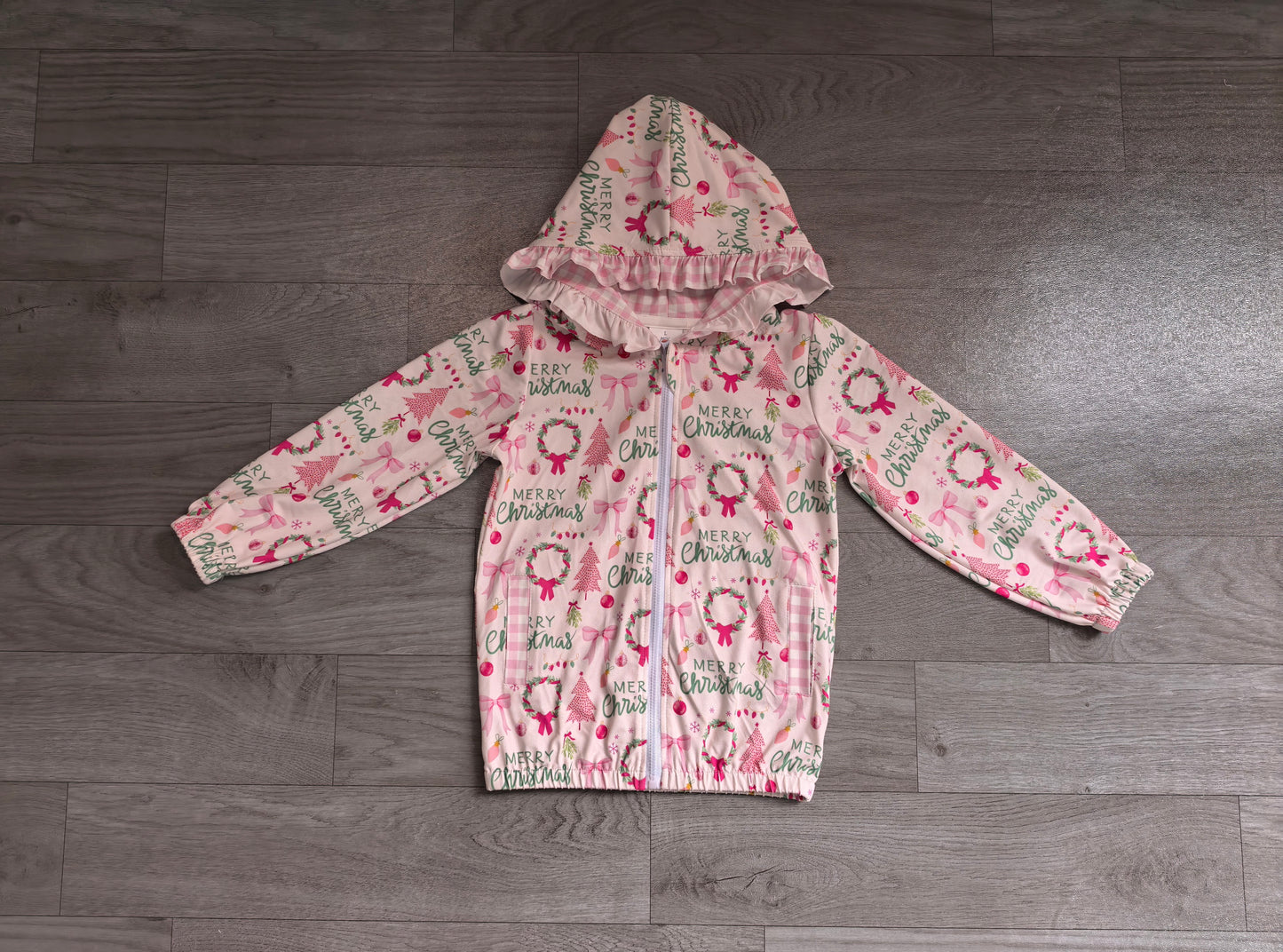 Merry christmas print kids girls long sleeve  hoodie top preorder