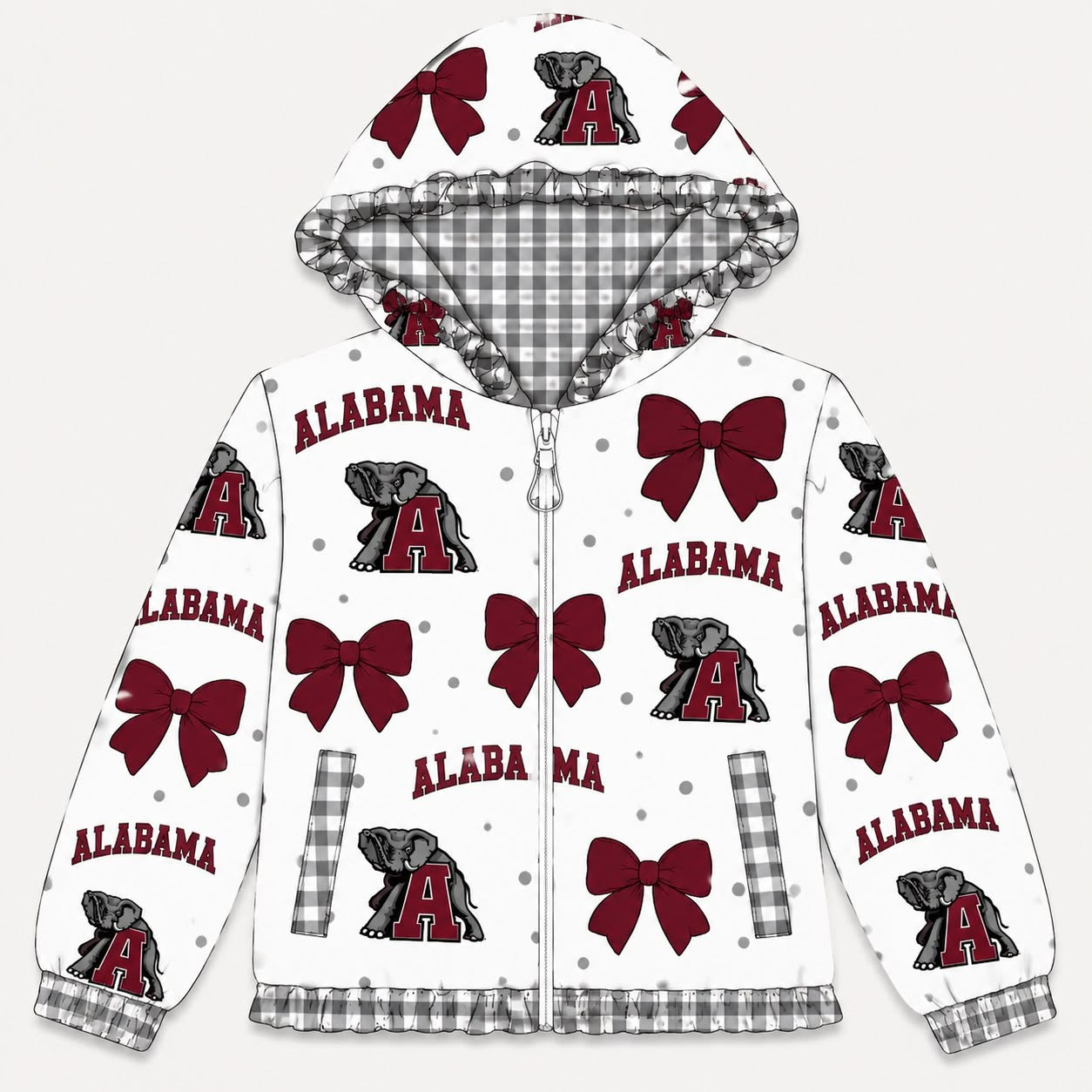 Alabama team print kids girls long sleeve  hoodie top preorder