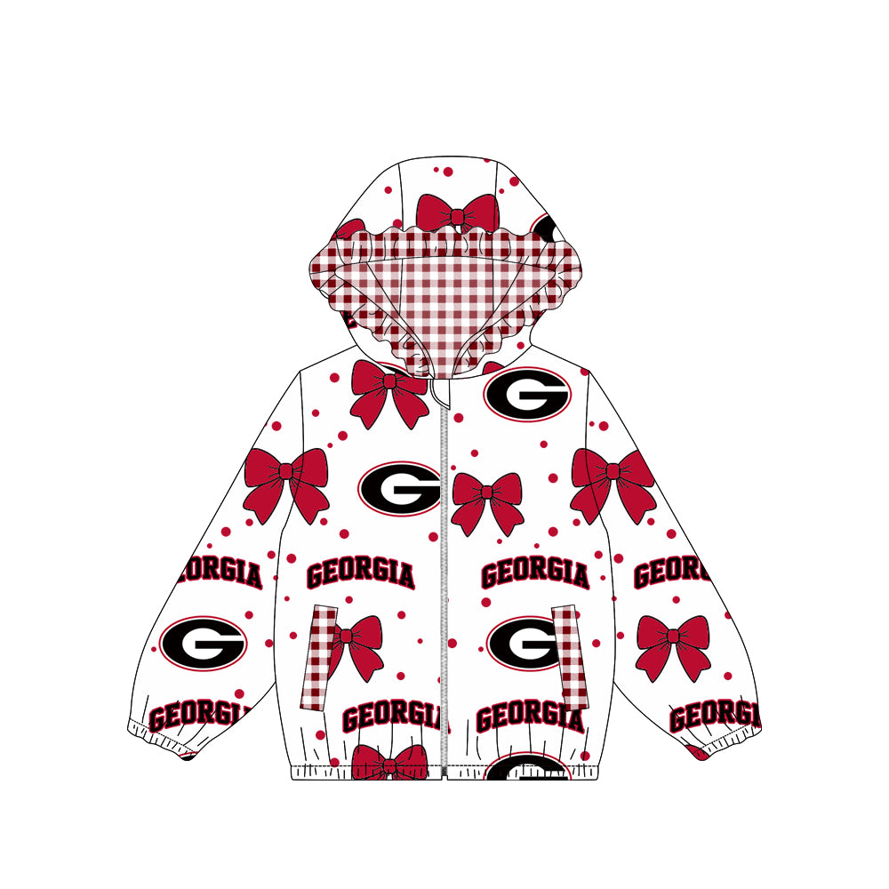 Georgia team print kids girls long sleeve  hoodie top preorder