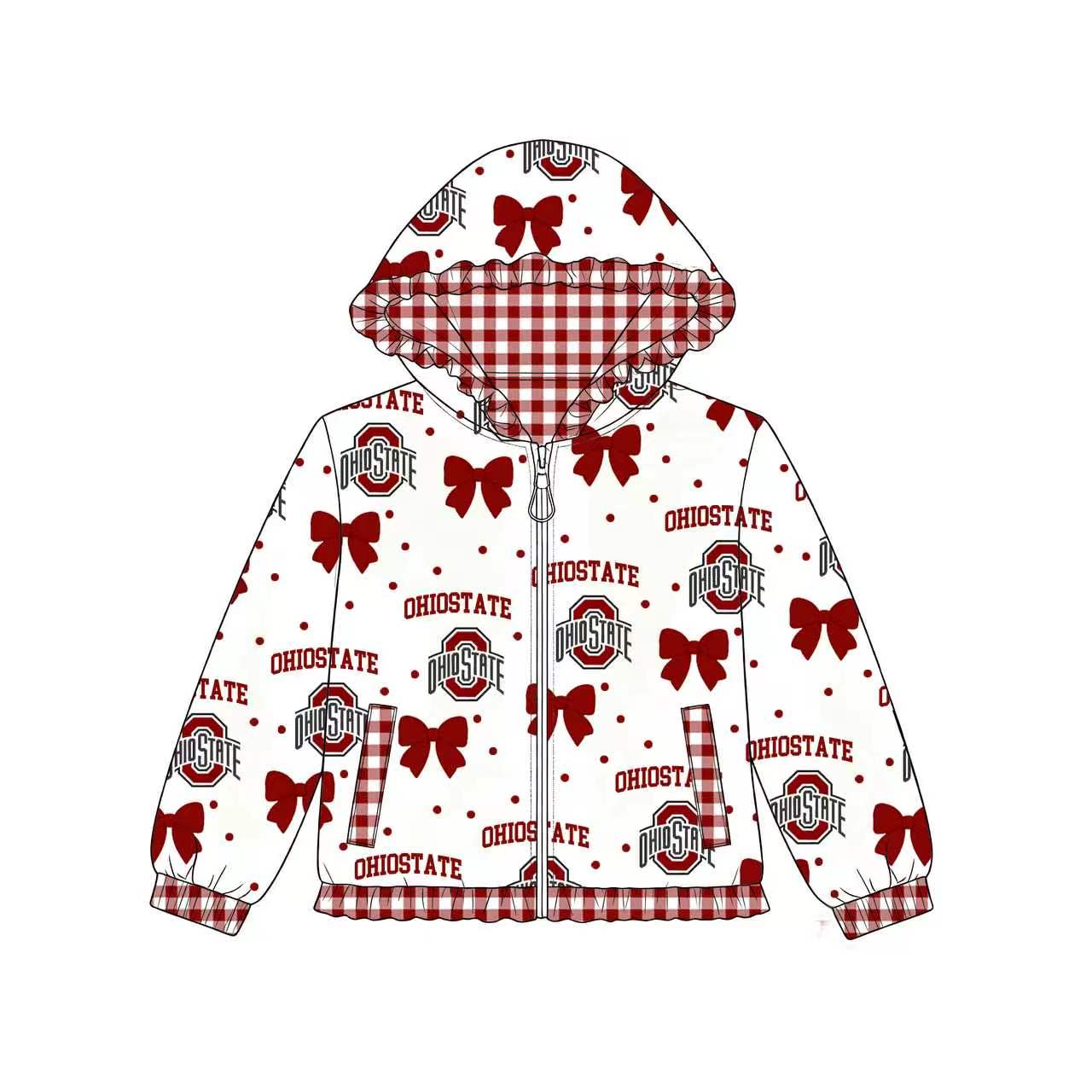 Ohiostate print kids girl long sleeve top preorder