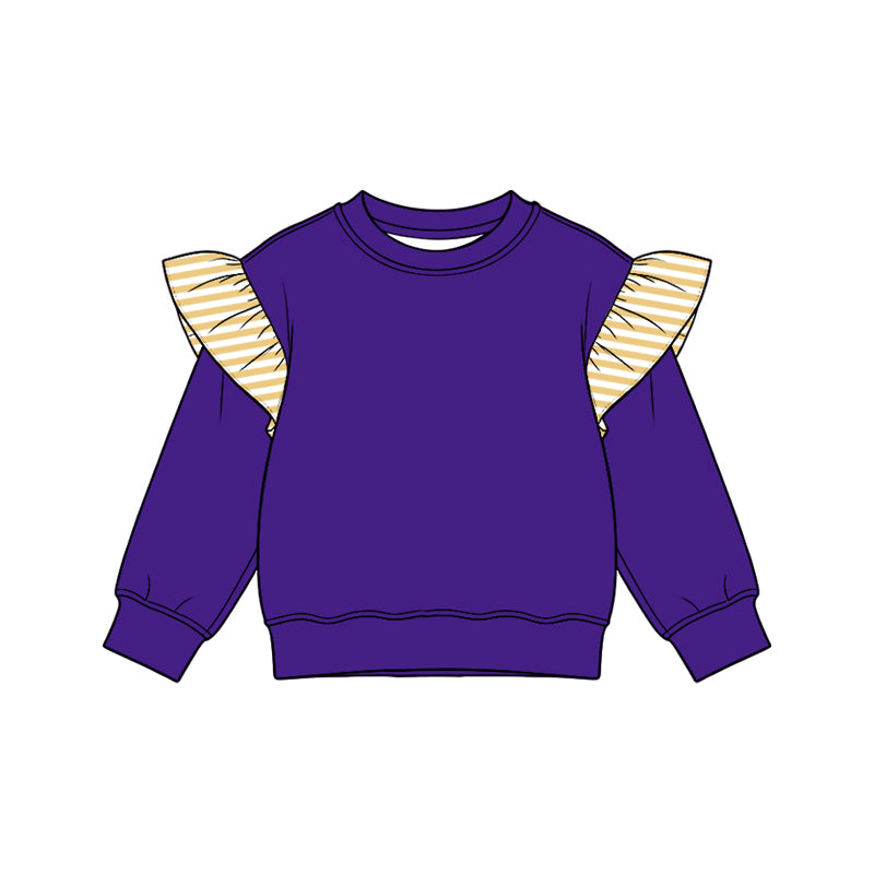 Purple color girls long sleeve spring fall top preorder