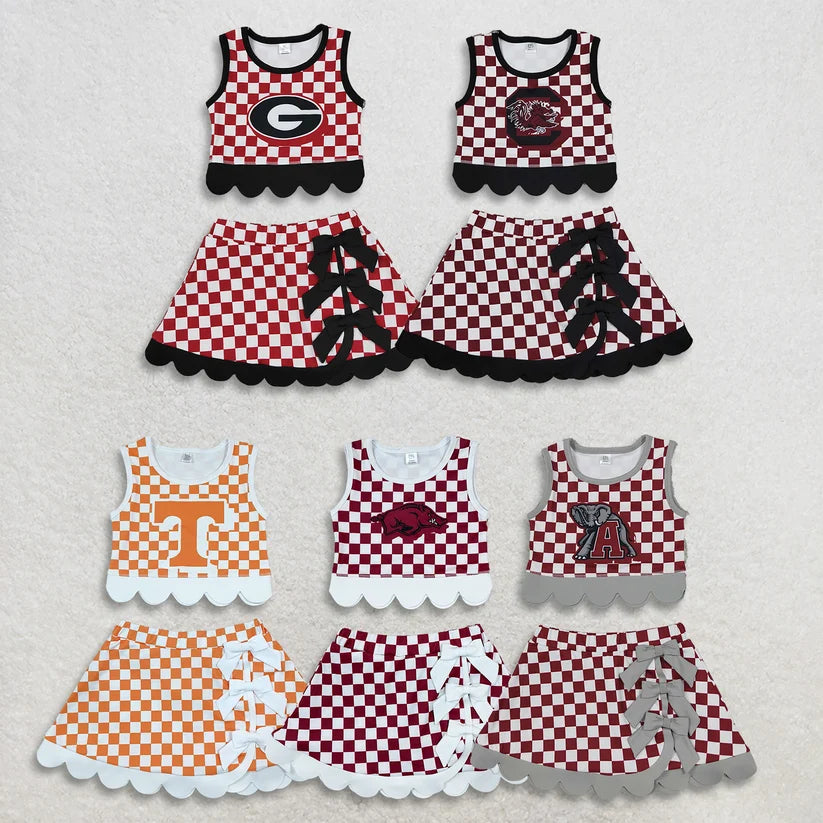 baby girls Tennessee sleeveless yoga top matching skorts yoga clothing set