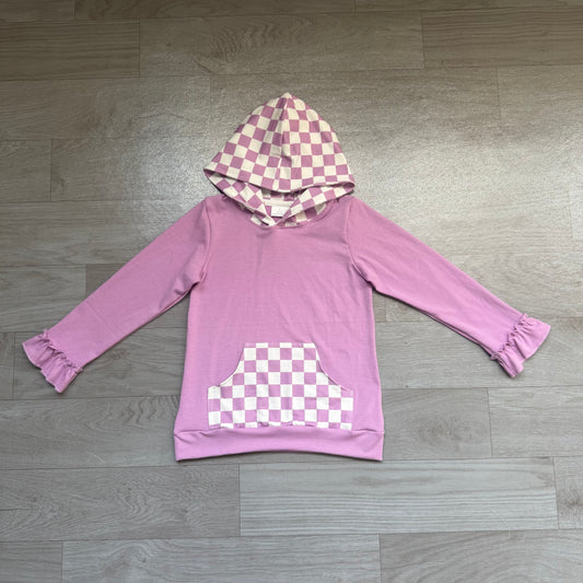 Lavender color girls long sleeve hoodie top preorder