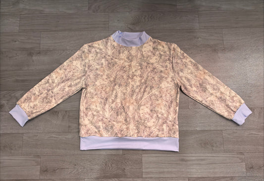 Adult grey green camo print long sleeve yoga pullover top preorder