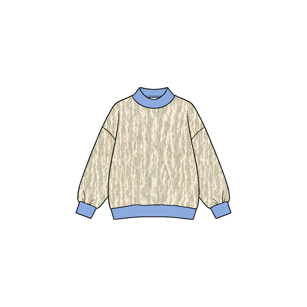 Boy long sleeve sleeve camo yoga pullover top preorder