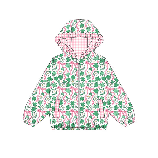 Saint Patrick's Day print girls long sleeve hoodie top preorder