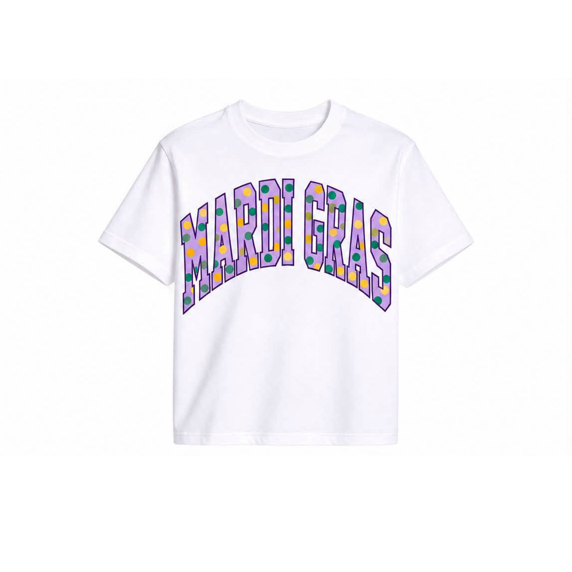 Mardi Gras kids girls short sleeve t-shirt top preorder