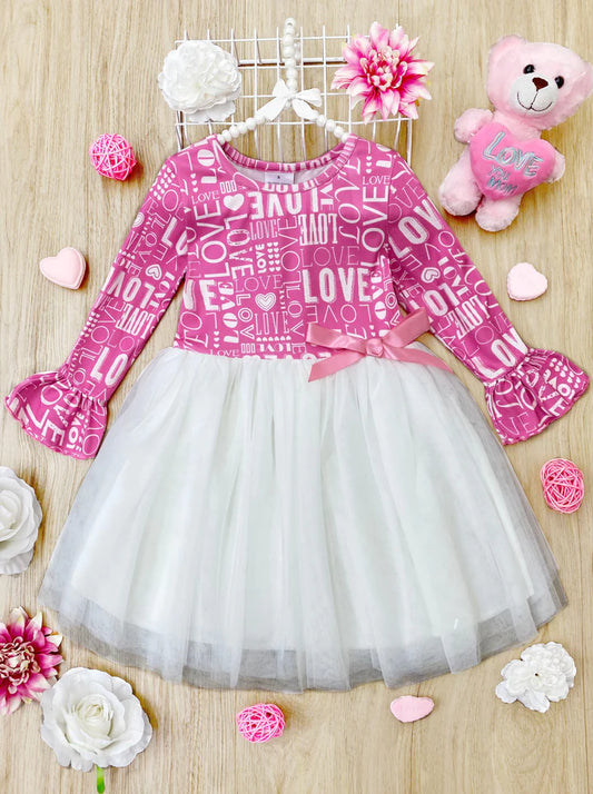 baby girls Valentines day tulle dress