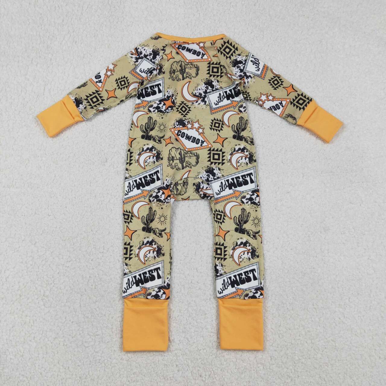 Western design toddle baby long sleeve romper