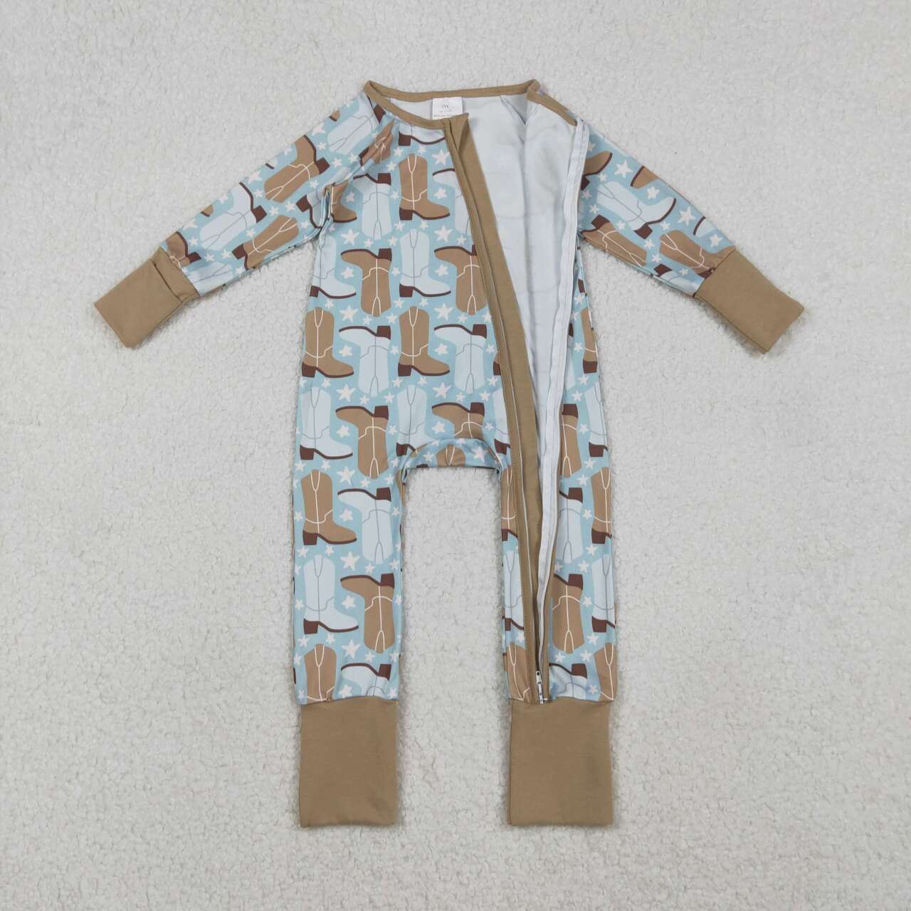 Western boots design toddle boy romper