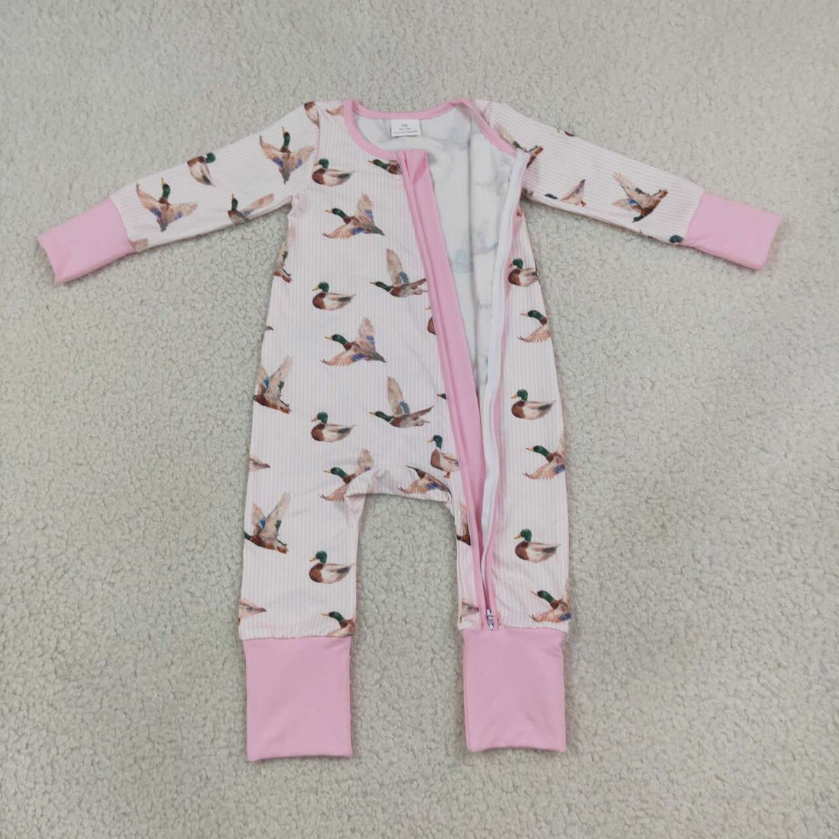 Toddle baby girl mallard duck romper