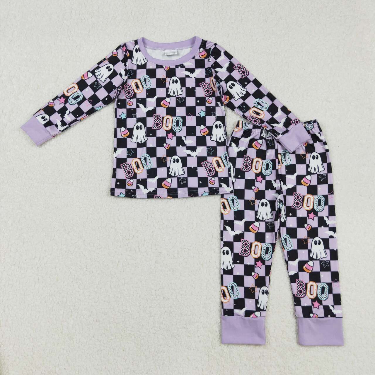 Toddle boy Halloween boo design matching outfit set