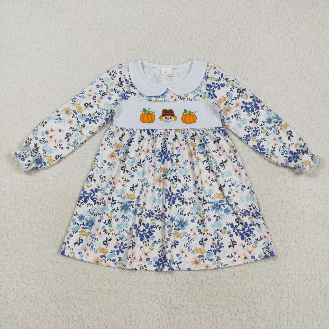 Toddle girls  fall pumpkin floral dress