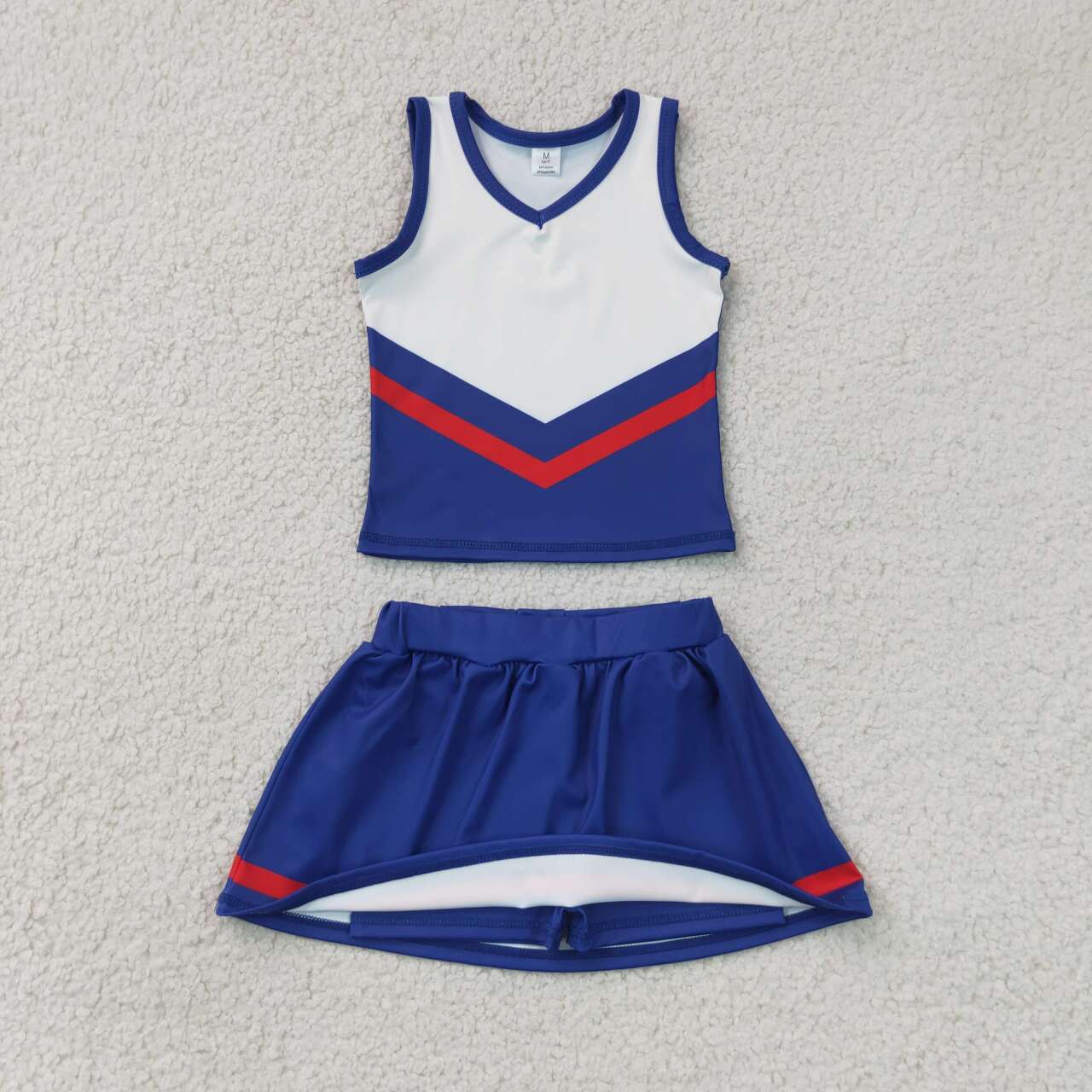Navy top matching skorts girls summer yoga outfit