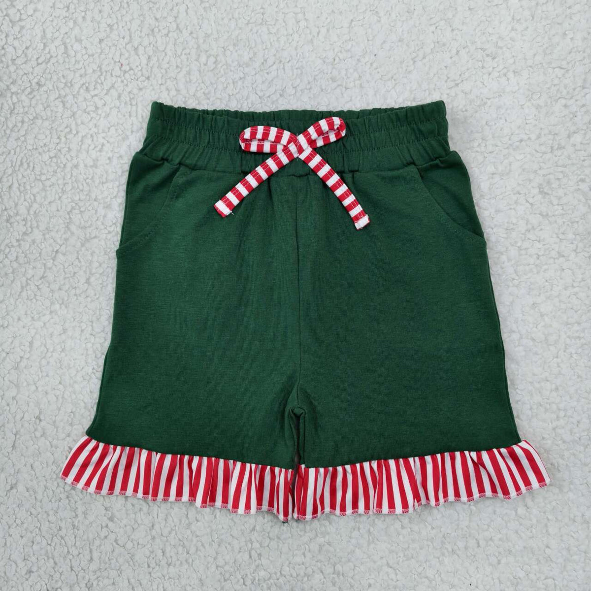 Toddle baby girls green color summer shorts