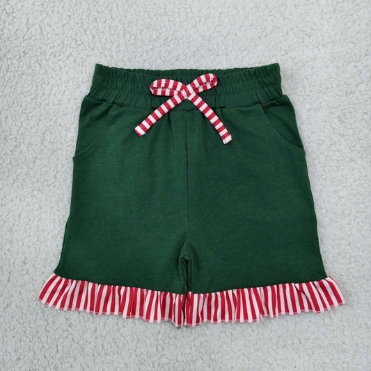 Toddle baby girls green color summer shorts