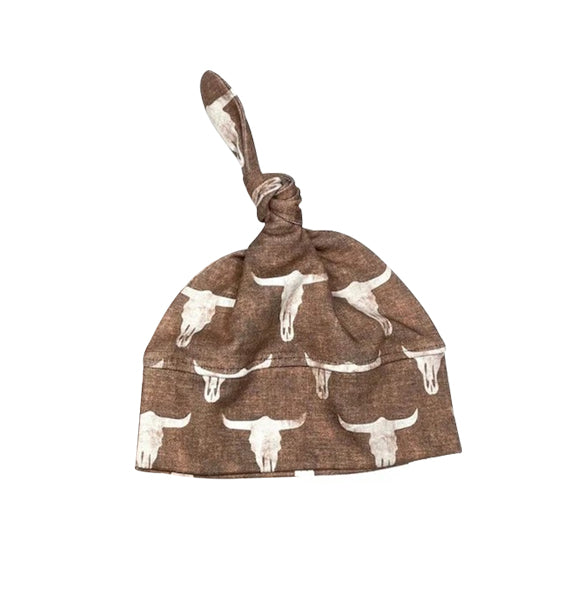 newborn western cow print hat preorder