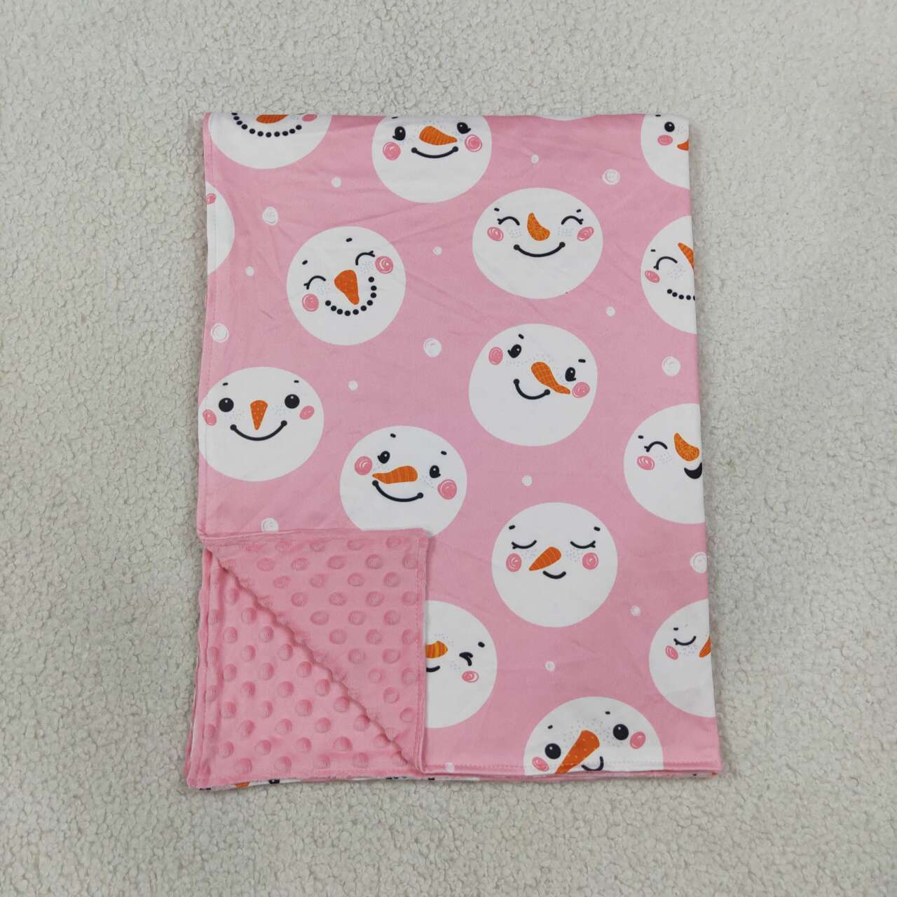 Toddle kids Christmas snowman soft blanket
