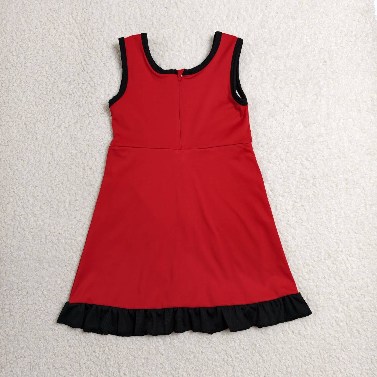 Red black color girls summer yoga dress
