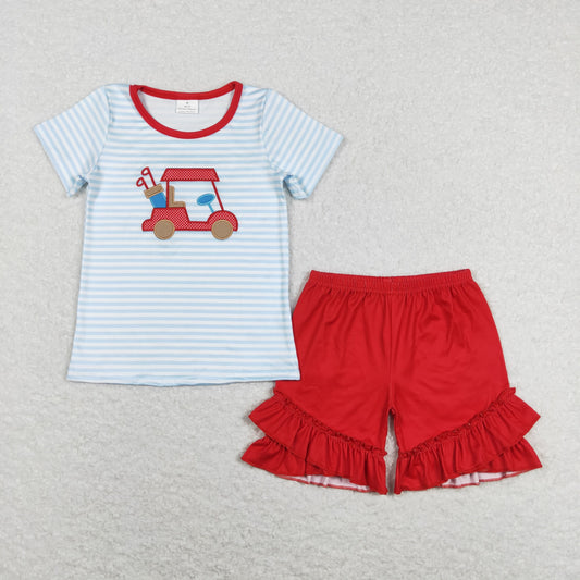 embroidery golf baby girl summer clothes