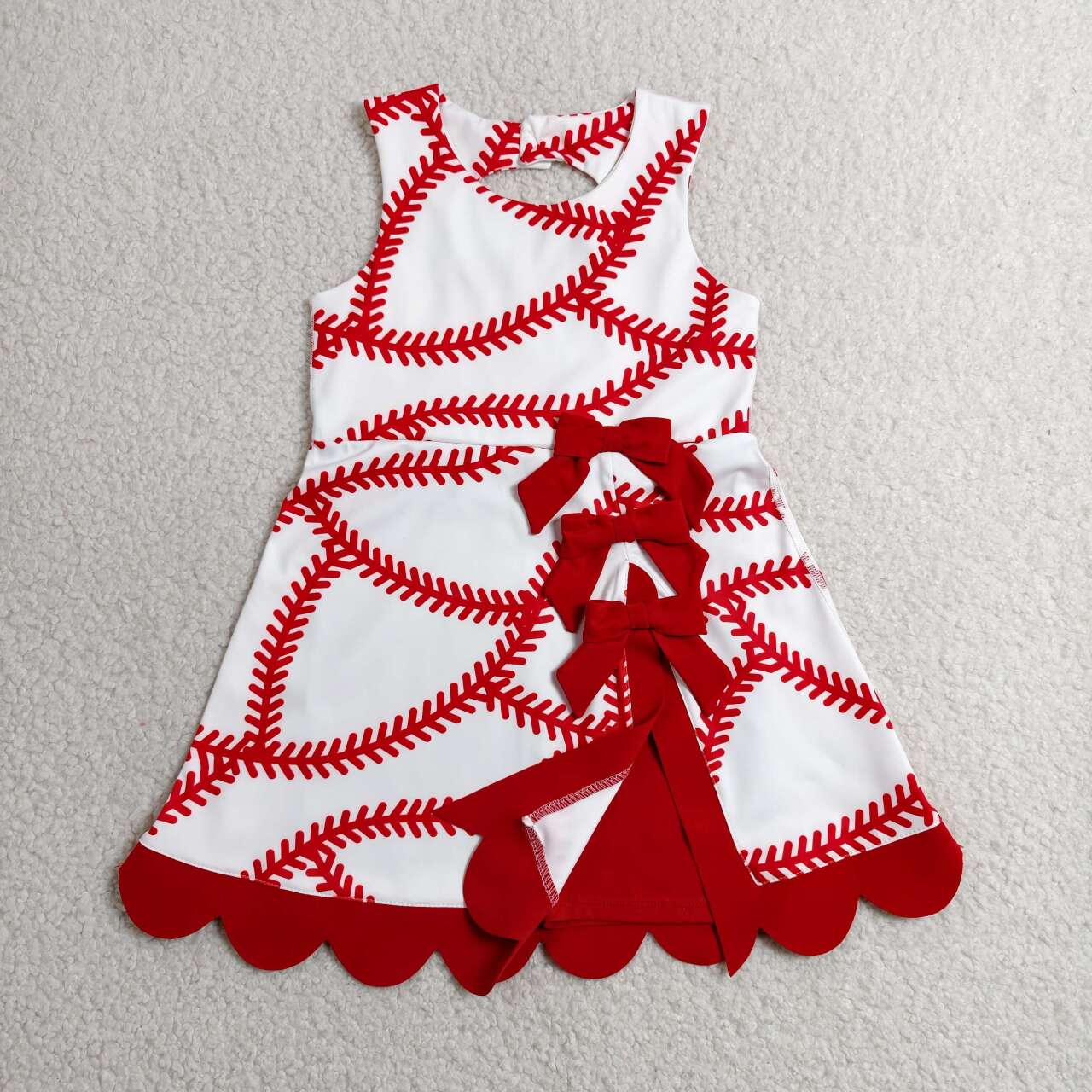 Baseball design girls summer yoga dress