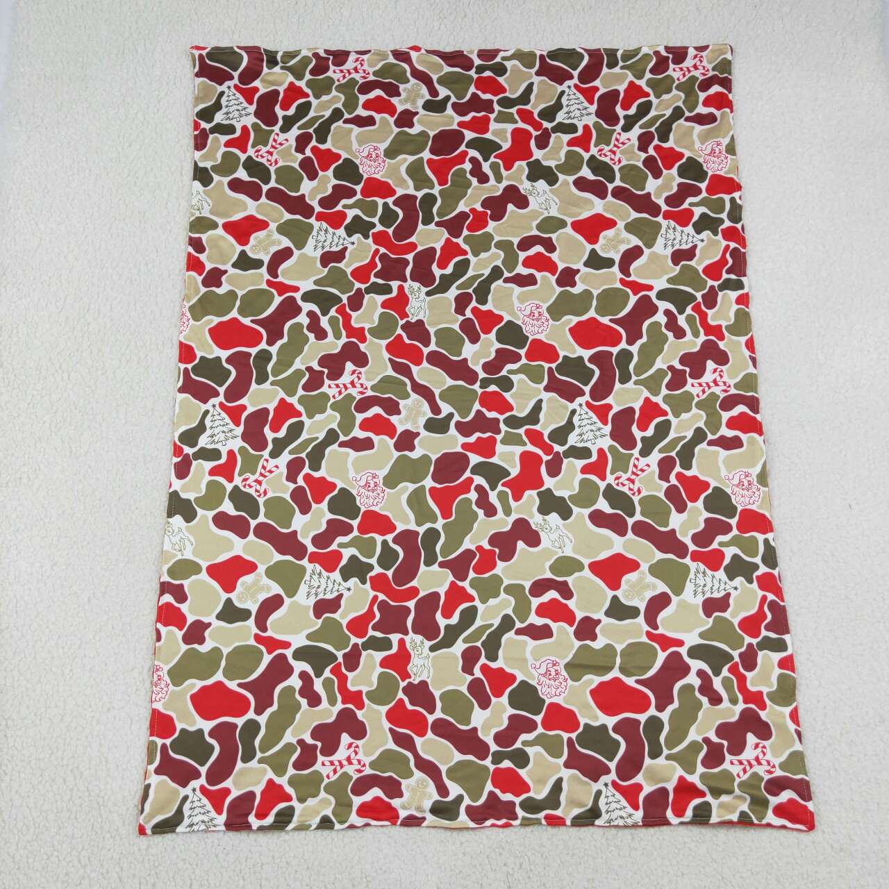 toddle kids camo print Christmas soft blanket