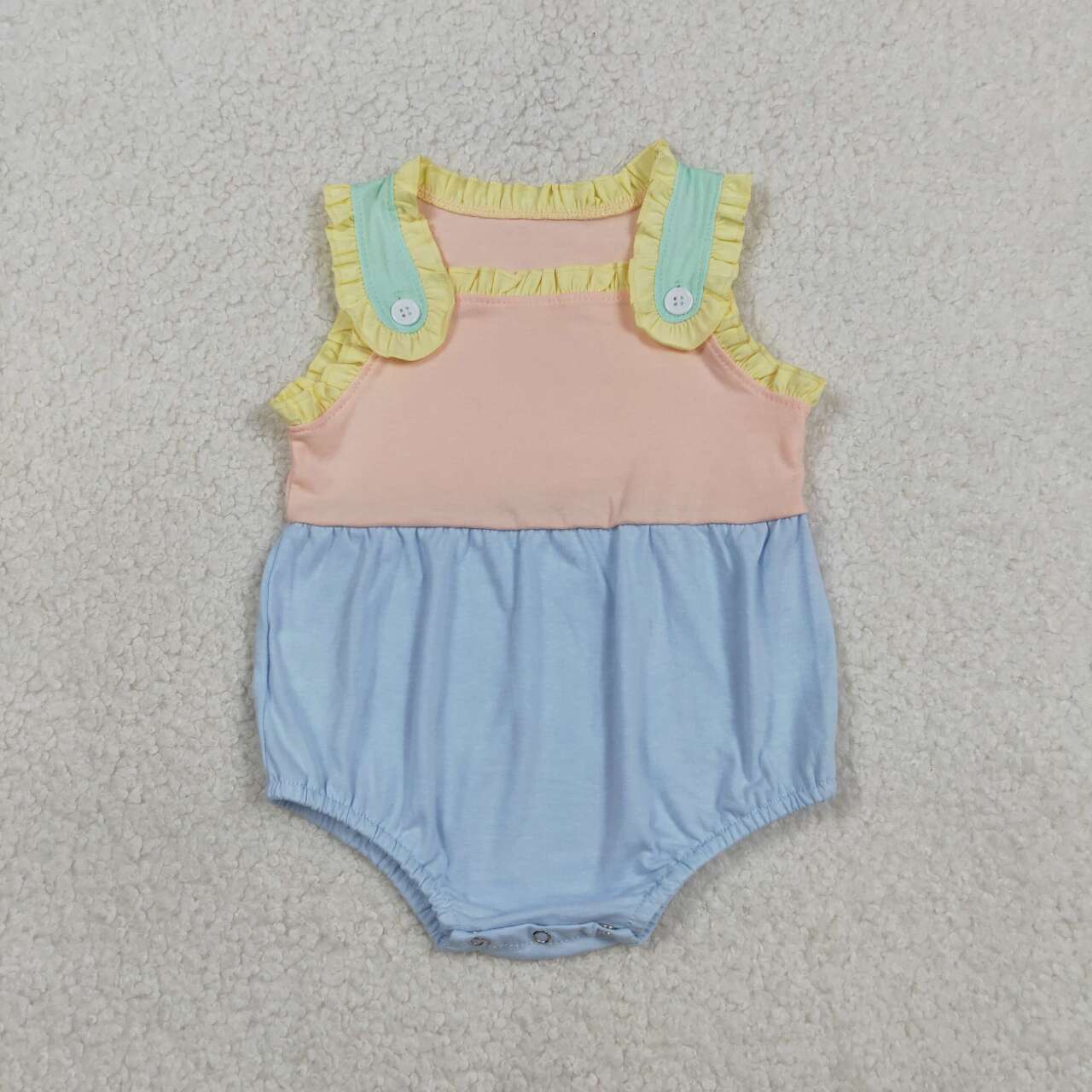 Pink blue color toddle baby girl romper